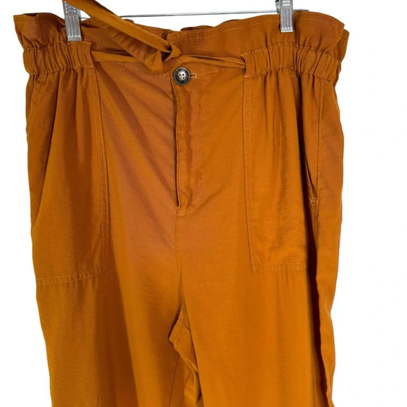 Madewell Dunaway High Waisted Paperbag Pants in Golden Pecan Size L - Picture 6 of 9